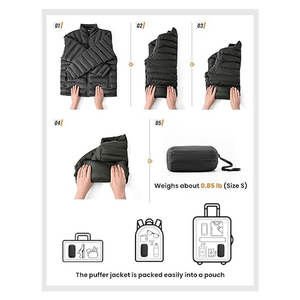 Chaqueta Acolchada para Hombre, Ligera, Plegable, Resistente al Agua, Aislante, para Invierno, Viajes, Esquí, Casual, Actividades al Aire Libre - Product Image 4