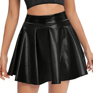 กระโปรงยาวหนังแท้เอวสูงหรูหราสำหรับผู้หญิงกระโปรงแมกซี่แฟชั่น - Product Image 1