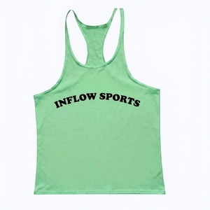 Custom Eco-Friendly Workout Men Tank Top Cotton Oversized Athletic <b>Singlets</b> Men Gym Sports Wear <b>Running</b> Tank Top - Product Image 6