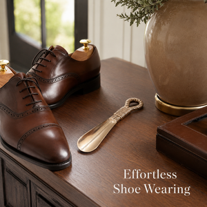Chausse-pied en laiton de qualité supérieure, fait main, avec poignée en corde, accessoire de luxe pour le port de chaussures, en métal durable, pour usage quotidien - Product Image 2