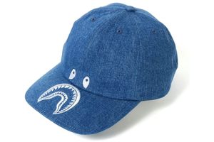 Blue Denim Baseball Cap with 3D Embroidery Leopard Shark Fitted 6-Panel Unisex Casual <b>Hat</b> Spring Summer - Product Image 3