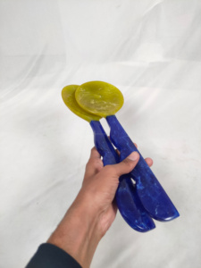 Ensemble de cuillères à salade en résine artisanale de qualité supérieure, écologiques, nouveaux designs, accessoires de cuisine, artisanat indien - Product Image 4