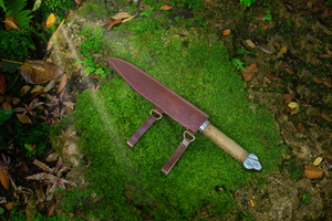 Couteau Seax médiéval en acier au carbone, lame artisanale traditionnelle de qualité supérieure, construction robuste, design de style historique pour collectionneurs - Product Image 3