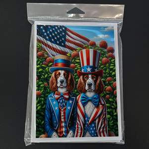 All American Welsh Springer Spaniel Cartes de vœux Pack 8 A7 Whimsical 5x7 Cartes vierges avec enveloppes - Product Image 3