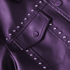 Good Supplier New Arrival Trendy Comfortable Premium Quality Custom Logo Heavy Duty Stylish Purple <b>Studded</b> Stand Slim Fit - Product Image 6
