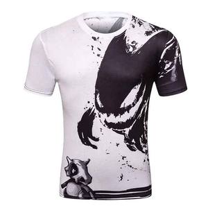 Camisetas Casuales de Cuello Redondo para Hombre al por Mayor, con Estampado Digital Personalizado en la Parte Delantera, Corte Regular, Tejido de Poliéster/Algodón de Secado Rápido - Product Image 2