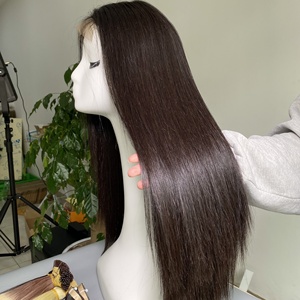 Top Quality Raw Straight Wigs Natural <b>Black</b> Human Hair HD <b>Lace</b> Wholesale Supplier - Product Image 2