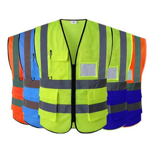 Gilet de sécurité haute visibilité réfléchissant personnalisé avec logo, 100 % polyester, classe 2 ANSI, imperméable, pour agents de sécurité, sécurité avant - Product Image 5