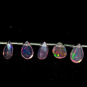 High Grade Ethiopian <b>Opal</b> Faceted Pear Shape Beads Natural Pink Handmade Multi-Purpose Jewelry Making-Wholesale - Product Image 3