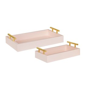 Best Quality White Wooden <b>Serving</b> <b>Tray</b> With <b>Gold</b> Metal Handles Rectangular Decorative <b>Tray</b> Modern Home Organizer <b>Tray</b> - Product Image 6