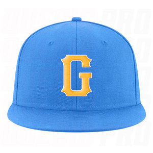 Gorra de Béisbol Personalizada con Bordado Premium, Ajustable, con Cierre a Presión, en Azul Polvo, Dorado y Blanco, con Logotipo Bordado para Equipos Deportivos - Product Image 5