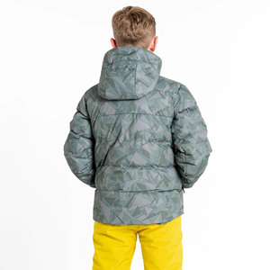 Chaqueta de Esquí con Capucha para Mujer, Estampado Geométrico, Aislamiento Sintético, Impermeable 10.000 mm, Cierre de Cremallera, Resistente al Viento - Product Image 2