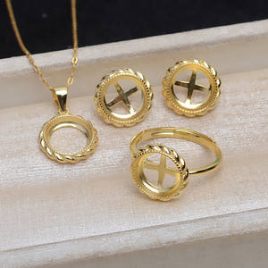 Conjunto de Colgante y Anillo de Plata S925 con Encaje, Perla de 10 mm, Base Plana de Mármol, Componentes y Accesorios para Joyería DIY, Modelo 5009 - Product Image 1