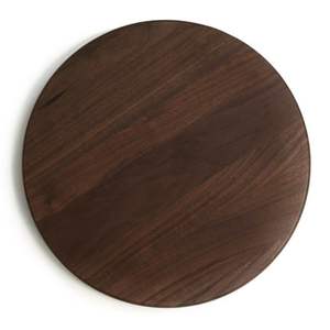 Assiette de service ronde en bois de noyer noir massif de 13 pouces, plateau de luxe en bois, vaisselle écologique pour hôtels et restaurants - Product Image 1