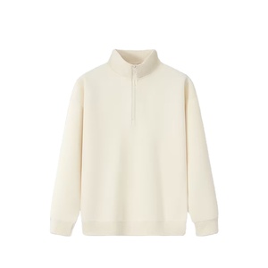 OEM Custom Men's Half Zip Sweatshirt Plain Oversized Mock Neck Cotton Fleece Streetwear Casual Top - Product Image 1