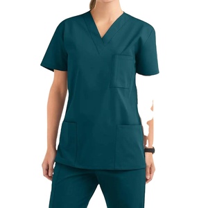 ชุดเสื้อกางเกงวิ่งแขนสั้นสำหรับโรงพยาบาลชุดพยาบาล2026 Hi โลโก้ออกแบบได้ตามต้องการ - Product Image 3