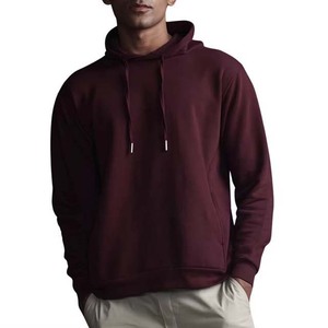 Sudadera con Capucha para Hombre, Corte Regular, Color Sólido, Informal, para Otoño, Tejido de Felpa, 100% Algodón, Diseño con Bolsillos - Product Image 3