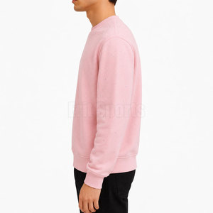 Sudadera de Invierno para Hombre, Cuello Redondo, Mezcla de Algodón Suave, Color Sólido, con Diseño de Logotipo Personalizado, Pedrería, Ecológica y Transpirable - Product Image 3
