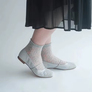 Calcetines tobilleros de malla transpirable para mujer, con logotipo personalizado de moda al por mayor, para verano. - Product Image 2