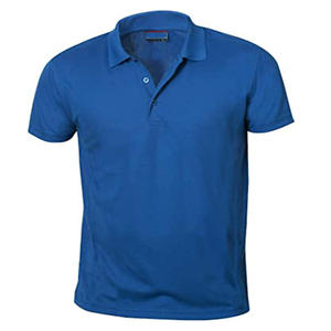 Polo en piqué uni bleu sarcelle pour homme, manches courtes, décontracté, tricoté, teint uni - Product Image 1