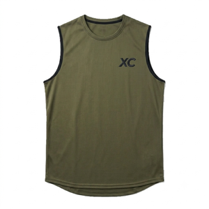 Custom Logo Premium Quality Jersey Polyester Mesh <b>Sleeveless</b> <b>T</b>-<b>Shirt</b> Blank Solid Digital Printing Men's O-Neck Casual Knitted - Product Image 1