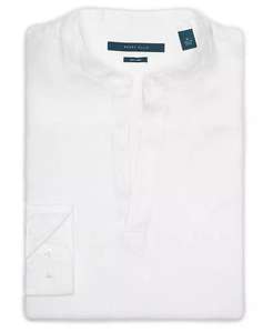 Camisa de manga larga de lino sólido para Hombre | Perry Ellis - Product Image 3