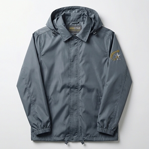 Mens/Womens Lightweight 100% Nylon Hooded Short Breathable & Water-Resistant Outerwear <b>Packable</b> Rain Windbreaker <b>Jacket</b> - Product Image 1