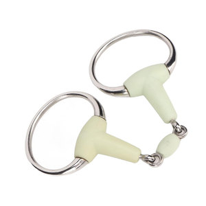 Bocado de acero inoxidable para caballo con boquilla de neopreno para equitación - Product Image 4