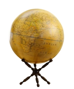 Escritorio Ejecutivo Grande con Globo Terráqueo, Mapa del Mundo Detallado y Colorido | Construcción de Aluminio y Plástico | Globo Terráqueo Educativo para Oficina, Hogar y Mesa de Estudio - Product Image 1