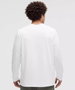 T-shirt à manches longues surdimensionné, col rond, coupe classique, décontracté, pour homme, 100% coton respirant - Product Image 4