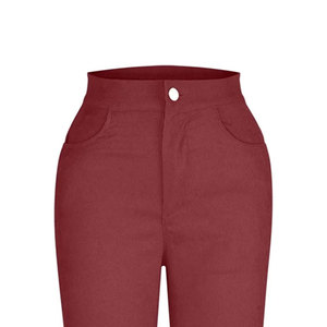Hot Selling SOLID Color Breathable Women High Waist Flare <b>Pants</b> <b>Summer</b> Women Best Price Wholesale Casual Flared Trousers <b>Pants</b> - Product Image 2