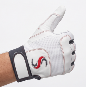 <b>S</b> Men'<b>s</b> Leather Baseball Gloves With Non-Slip Grip Breathable Full Finger Design <b>Hook</b> And Loop Closure - Product Image 2