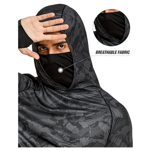 Camiseta con Capucha y Protección Solar UPF 50, Manga Larga, con Máscara Integrada, Ligera, Transpirable, para Pesca, Senderismo y Actividades al Aire Libre - Product Image 3