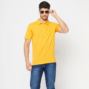 Polo Amarillo de Verano para Hombre de la Mejor Calidad, Secado Rápido, 100% Informal, Tejido de Punto Sólido, Talla Grande, Manga Corta - Product Image 1
