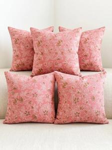 Premium Cotton Cushion Cover Floral Printed <b>Throw</b> <b>Pillow</b> Case Decorative Sofa Cushion Cover - Product Image 4