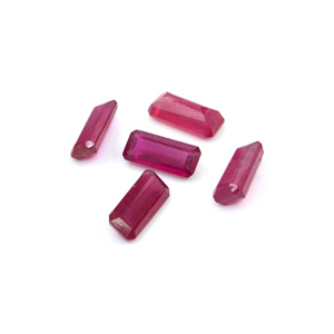 Rubis naturels de Bangkok, octogones calibrés 5x11mm, pierres précieuses de rubis naturelles facettées pour la fabrication de bijoux, prêtes à l'emploi - Product Image 3