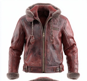 เสื้อแจ็คเก็ตหนังขนสัตว์คุณภาพสูงสำหรับผู้ชาย - Product Image 1