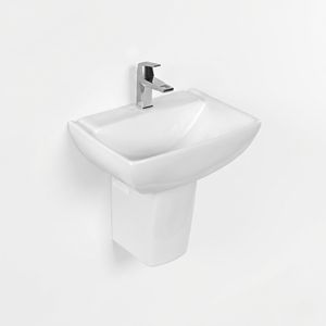 Juego de Tres Piezas de Cerámica con Drenaje en Forma de S para Baños de Hoteles y Villas, Instalación en Pared - Product Image 1