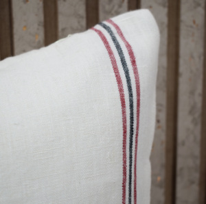 Funda de Cojín de Lino 100% Natural con Rayas Blancas, Funda Decorativa para Almohadas de Lujo para el Hogar, Textiles Premium - Product Image 3