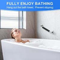 SUS304 acier inoxydable salle de bain main courante sécurité mains courantes handicapé baignoire enfant personnes âgées douche accessoires toilette caoutchouc barre d'appui
