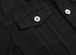 Wholesale High Quality Custom Logo Front 100% Cotton Men's Winter <b>Jeans</b> Jacket Breathable Eco-Friendly Quick Dry 280g Outdoor - Product Image 3