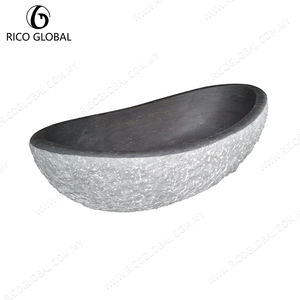 อ่างอาบน้ำแบบลอยตัวทันสมัย แกะสลักด้วยหินสีน้ำเงิน อ่างอาบน้ำหรูหรา - Product Image 1