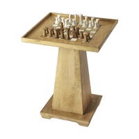 Table d'échecs en bois au design moderne Fournitures de jeu Salle de sport Échiquier Journée sportive Compétition Jeu d'échecs intérieur