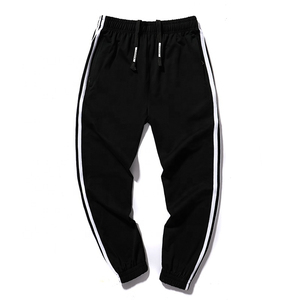 New Workout Elastic Waist Regular <b>Stripped</b> Midweight Eco-Friendly Breathable Quick Dry Pockets Jogger Sweatpants Men's Pants - Product Image 4