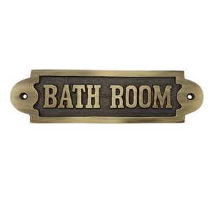 Rectangular <b>Bathroom</b> Brass <b>Door</b> <b>Sign</b> Antique Brass - Product Image 1