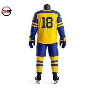 Uniforme de Hockey sobre Hielo Transpirable Azul Cielo y Azul Marino, Diseña Tu Propio Logotipo, Uniforme de Hockey sobre Hielo 100% Poliéster para Unisex - Product Image 3