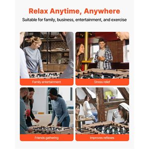 Tavolo da Calcio Balilla da Interno con Gambe Incrociate e Piano Spesso da 55 Pollici per Casa e Sala Giochi - Product Image 5