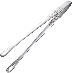 Stainless Steel Manual <b>Kitchen</b> Chef Tweezers with Serrated Tip for Cooking and Serving - Product Image 1