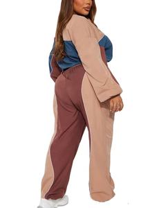 Traje Deportivo de Moda para Mujer, Talla Grande, Impermeable, Cortavientos, Bloques de Color, Nailon, Chándal - Product Image 4