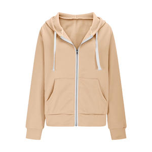 Ensemble de survêtement personnalisé pour femme avec fermeture éclair, en molleton de coton premium, à capuche, pour le jogging, fabrication OEM, marque privée, fabricant de vêtements de sport - Product Image 2